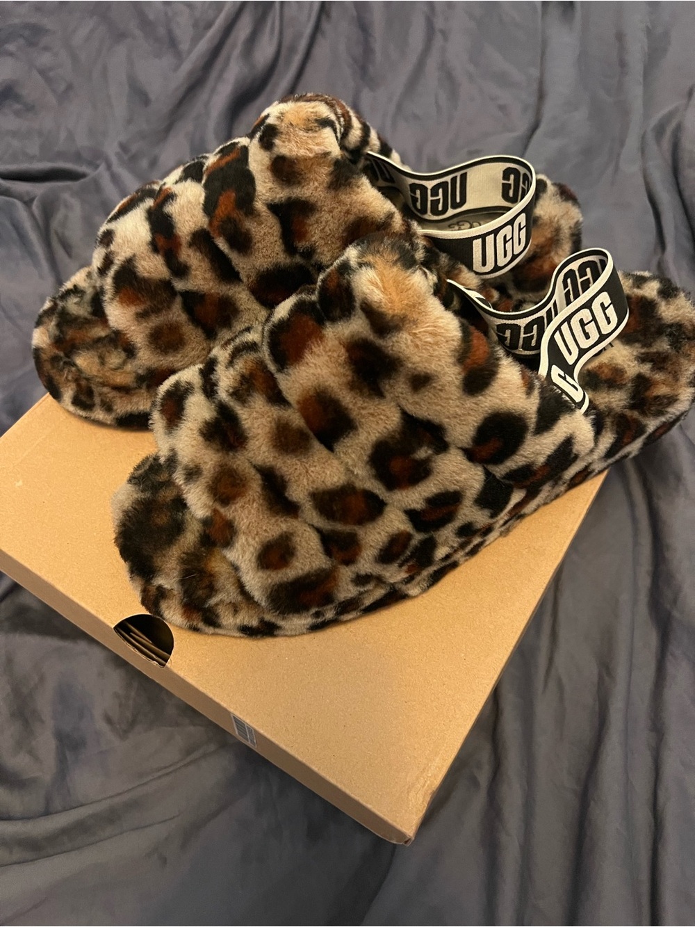 UGG Women’s Fluff Yeah Slide Slippers - Leopard